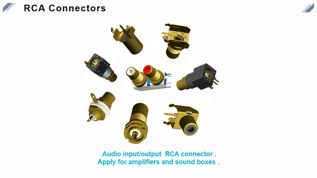 Factory Supply Audio Video Adapter Connector RCA01-003 RCA Female Connector