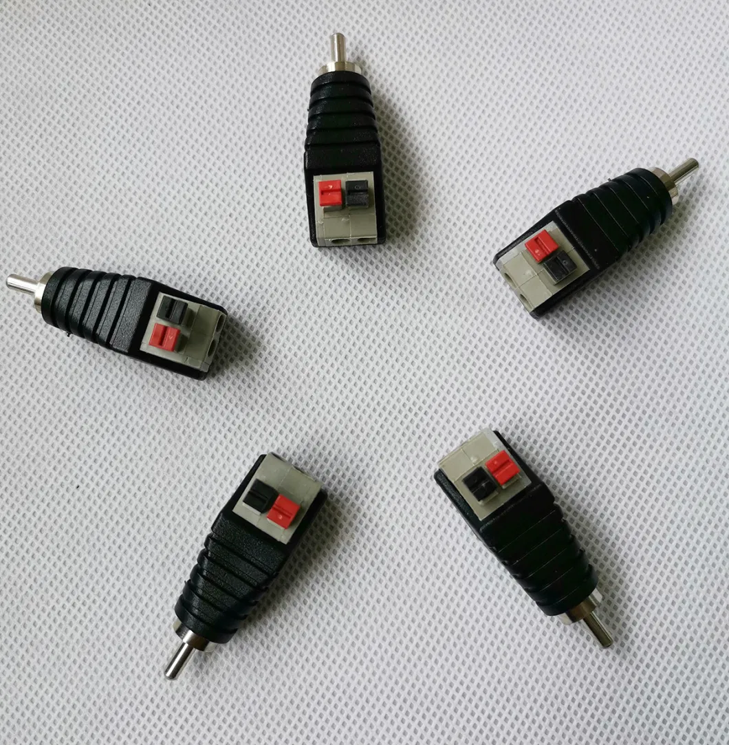 Insert Type RCA Male Connector for CCTV Camera