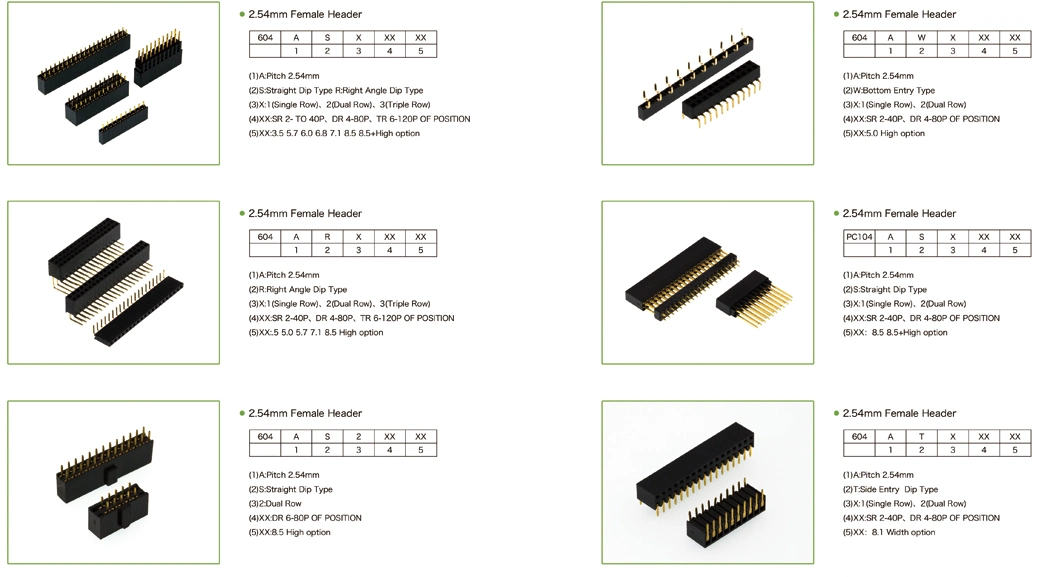 F UL94V-0 Female Header DIP PCB Connector