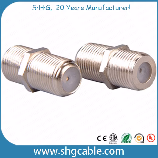 동축 케이블용 F형 스플라이스 어댑터 커넥터 Rg59 RG6(F