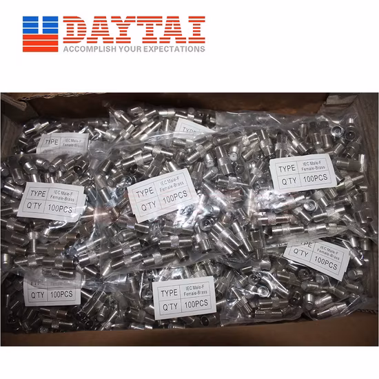 IEC 남성 - F 여성 어댑터 CATV 커넥터