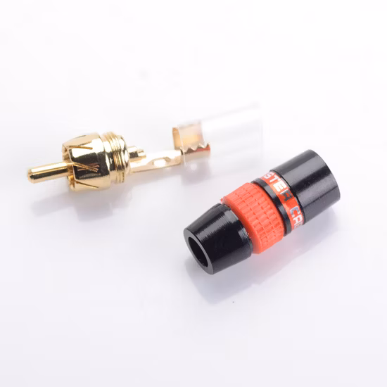 RCA 커넥터 RCA 수 플러그 고품질 스피커 플러그 어댑터(R